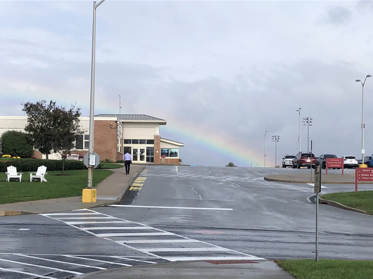 Beautiful break in the weather today over the HS! Even the weather loves the Wildcats. <a href="/OJRHS/">Owen J. Roberts High School</a> <a href="/OJRSD/">Owen J. Roberts School District</a> #OwenJAllTheWay