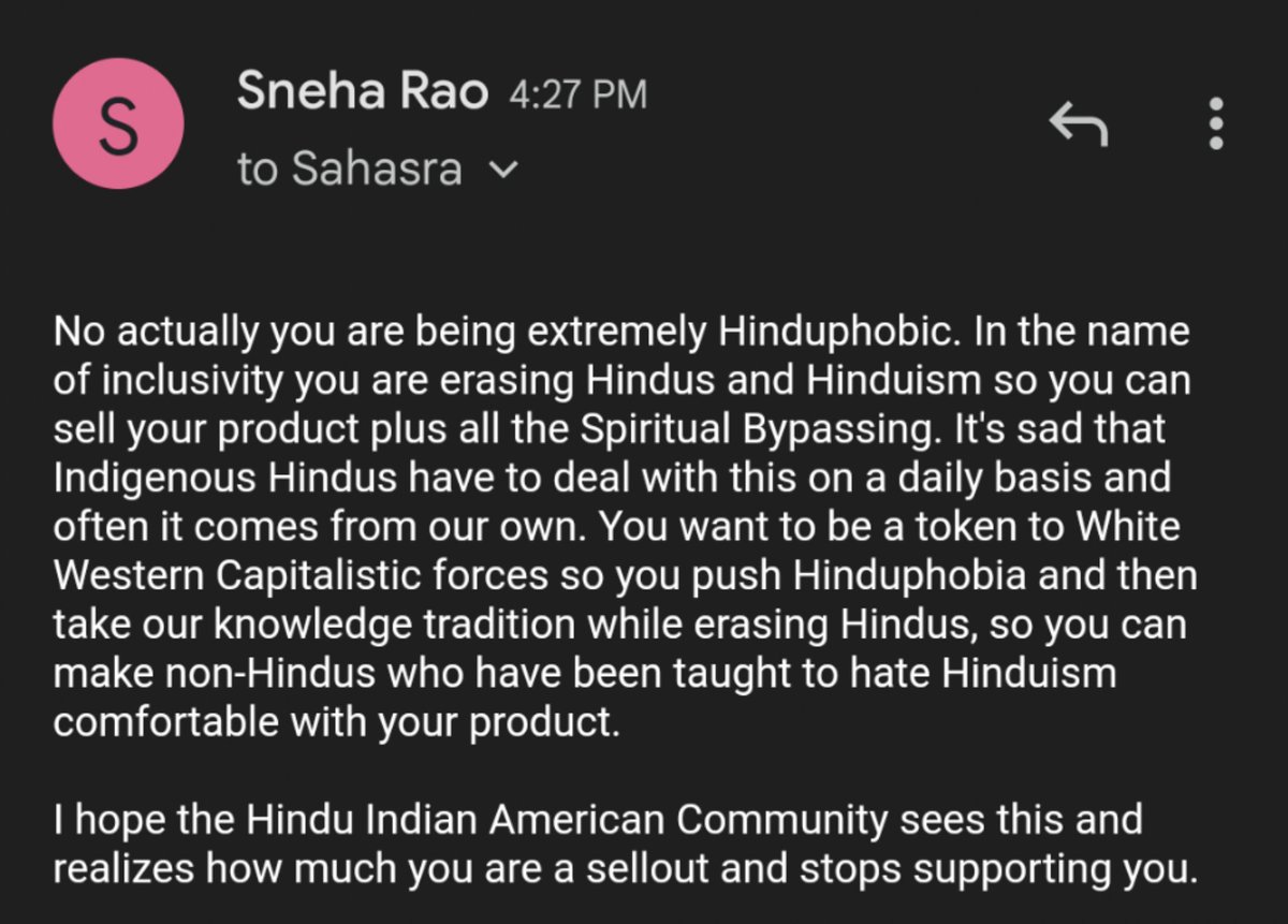 Got this #Hinduphobic email from @Navatman newsletter this morning, where they claim that Mahabharat...