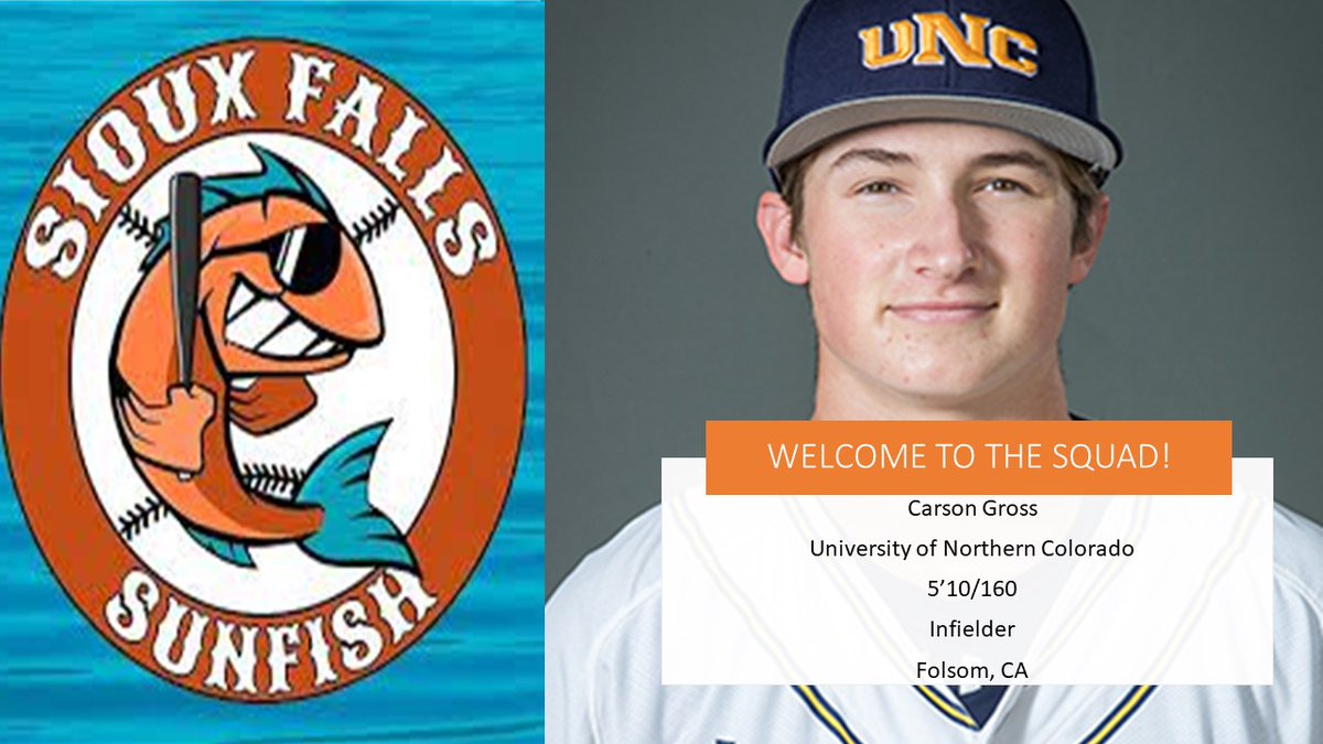 The Sioux Falls Sunfish welcome <a href="/Carson_Gross6/">Carson Gross</a> to the family!
@CoachRDavis86 <a href="/UNC_BearsBSB/">UNC Baseball</a>