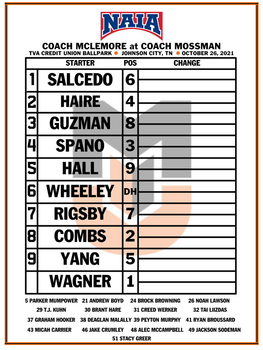 Game 1 of the 2021 𝙁𝘼𝙇𝙇 𝙒𝙊𝙍𝙇𝘿 𝙎𝙀𝙍𝙄𝙀𝙎 is tonight‼️

⏰ 6:45 PM
🏟️ TVA CREDIT UNION BALLPARK

Check out tonight's lineups ⬇️