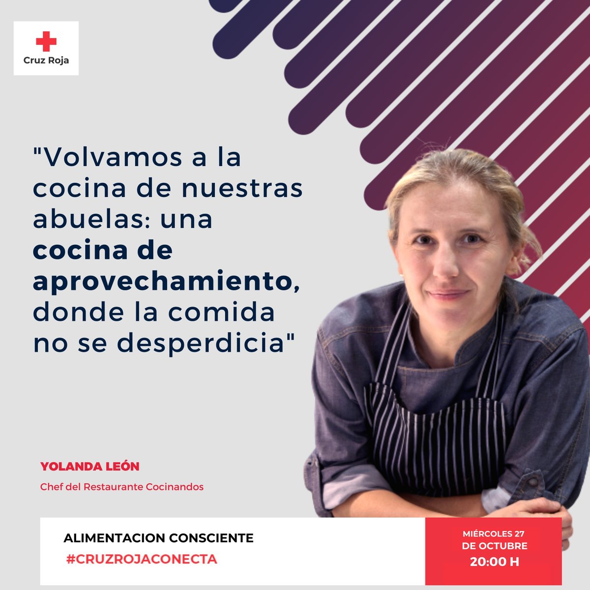 CruzRojaAL's tweet photo. [#CruzRojaCONECTA]▶️

Según @mapagob, en 2020 se desperdiciaron 1.300 millones de kilos de alimentos en los hogares de nuestro país.

Fomentar la cocina de aprovechamiento es hacer #alimentaciónconsciente, y de ello hablaremos mañana, a partir de las 20h., con @Yolicocinandos https://t.co/iuOh4eXgaC