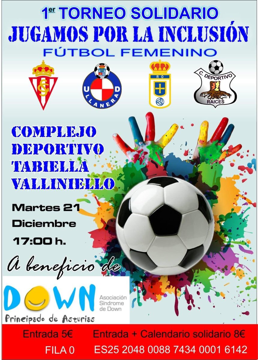 Hoy recordamos a Eduardo Galeano cuando decía «Mucha gente pequeña, en lugares pequeños, haciendo cosas pequeñas, puede cambiar el mundo»

<a href="/DownAsturias/">Down Asturias</a> 

#JugamosPorLaInclusión #TorneoSolidario #Fútbol #Femenino   #downespaña #downasturias