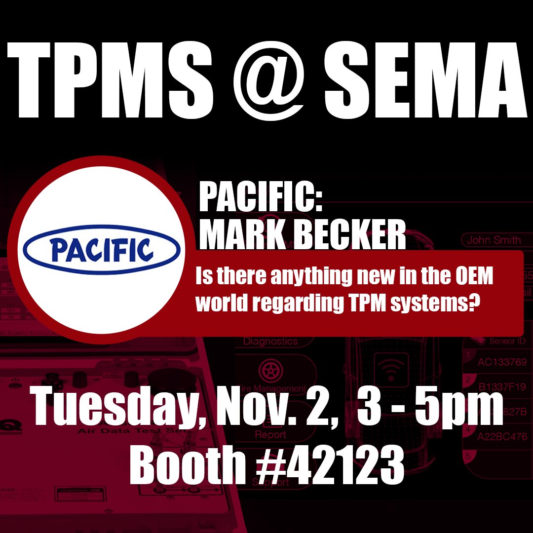 🚨Speaker highlight - Mark Becker, Asst. General Manager, TPMS Liaison - Pacific  🚨

If you're interested in the world of OEMs, don't miss Becker's presentation on TPM systems 🙌

Only ONE WEEK until <a href="/SEMASHOW/">SEMA Show</a>  kicks off!

#ATEQ #Partners #SEMA2021