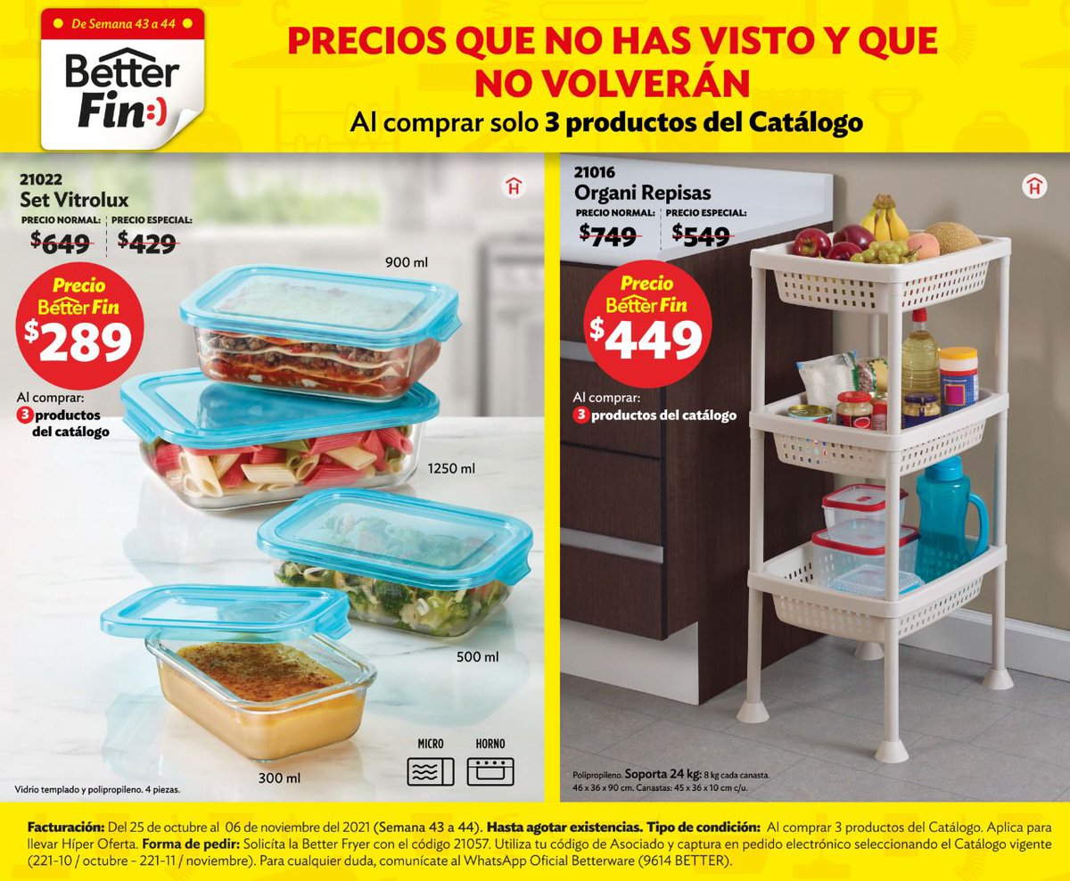 MariaMe06035620's tweet photo. Aprovechen las ofertas de está semanas de descuento con el better fin #Betterware #EncuentraLaSolución https://t.co/JMJRzhhFmq