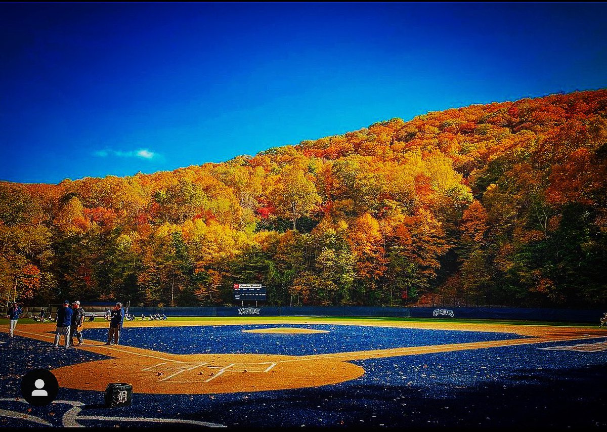 Who wouldn’t want to play here? Best time of the year in the mountains. Aerial shots are great but these are the views we see while we PLAY. One of the few backgrounds that can b the best in the country. A field cut out of the side of a mountain! Wow! #Cavclan #sbrothertonphotos