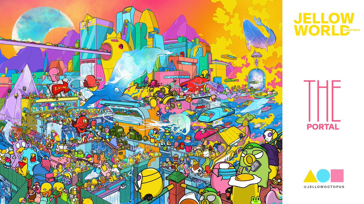 "The Portal" is the second piece of Jellow Octopus’ World where all jellows try to travel to our planet earth because of overpopulation. Find out all stories about "The Portal" at my discord.

Full details of Jellow World in my @withFND >>> foundation.app/@jellowoctopus…

#JellowOctopus