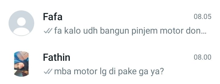 adek ipar gue dua2 nya gue gangguin trs  wkwkw mau pinjem motor buat vaksin, adanya mobil tapi ga bisa bawanya karena bukan matic:))))