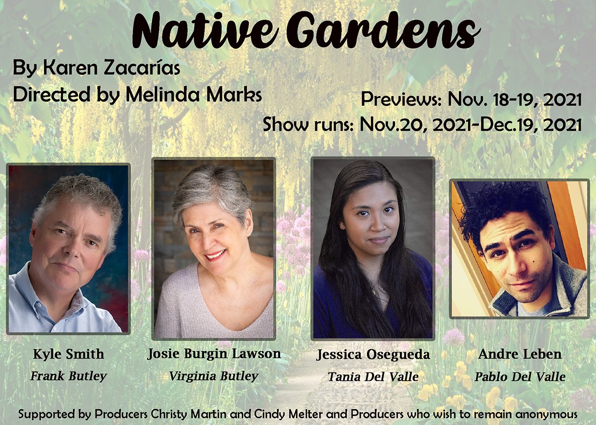 citylights's tweet photo. Have you met our super-amazing cast for "Native Gardens"? This smart Karen Zacarías comedy starts performances on Nov. 18. https://t.co/WHX9oBpr0U https://t.co/1HLn5O6Pg0