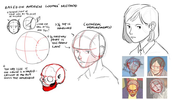 ive been seeing a lot of vids of sketches where it seems like people are having trouble utlizing the circle guide to draw a face so i thought id share my method (based on andrew loomis)
it took me years to finally get the hang of this haha 