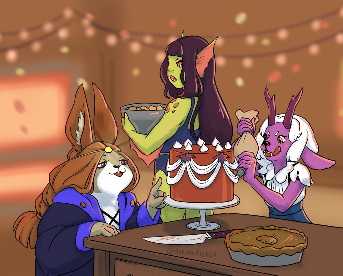 Adrian Ricker (@adrianricker) on Twitter photo 🎃Halloween🎃 OCs making some seasonal treats. 🎃Halloween🎃 OCs making some seasonal treats.