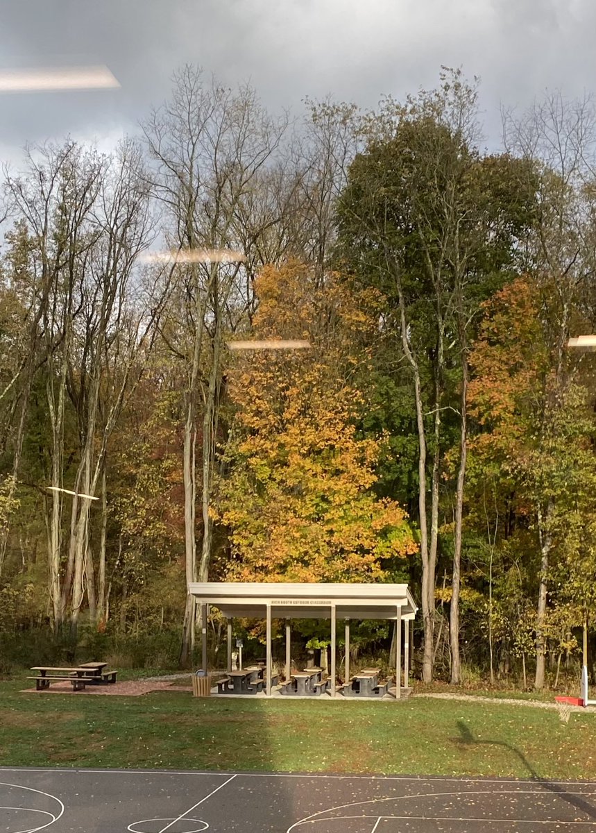 BathElementary's tweet photo. The sun momentarily broke through the thick, dreary clouds today and was shining directly on the Rich Booth Outdoor Classroom. It brought smiles and tears all at the same time. #TheRichWay https://t.co/BaoGMox2NE