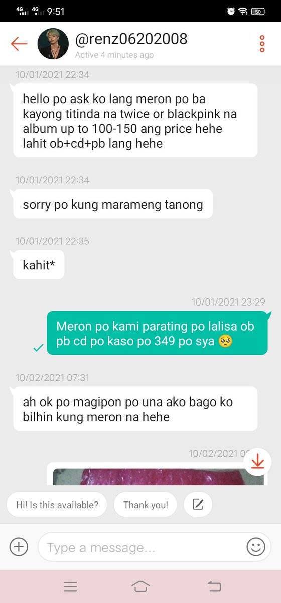 myseoulmateph's tweet photo. FOR OTHER SELLER:BE CAREFUL WITH THIS BUYER
-Demands Official freebies
-Low baller (Album price:159, I gave it as 109 yet tatawad pa ng 100?)
-Gave 1 star after receiving and wants a refund
Thanks for posting this. Freebies are not required  @cchrishawscart
#bogusbuyer_seoulmate https://t.co/8JOR7XFW4c