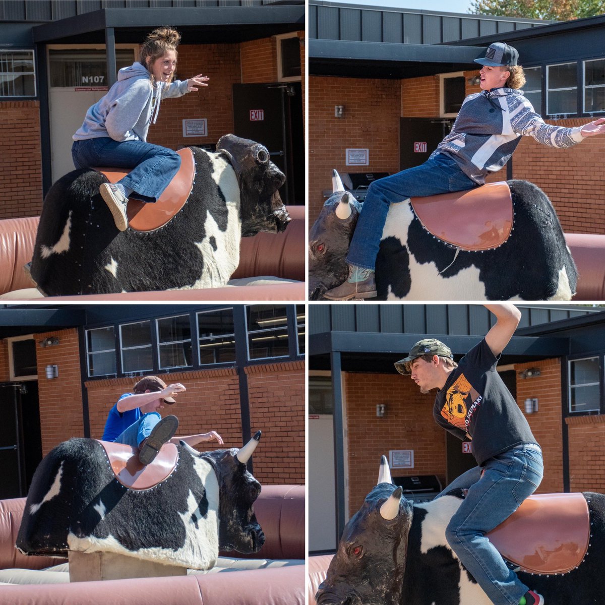 NortharkTweets's tweet photo. Fall Fest came to Northarkβs North Campus Tuesday as students got the chance to ride the mechanical bull. The mechanical bull and a rock climbing wall will be available on South Campus Thursday at noon to 4p.m. #FallFest2021 https://t.co/Jerte0W5NH
