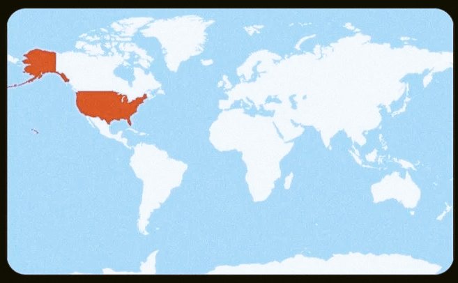 manekinekko's tweet image. A map of all countries that use the MMDDYYYY date format.
