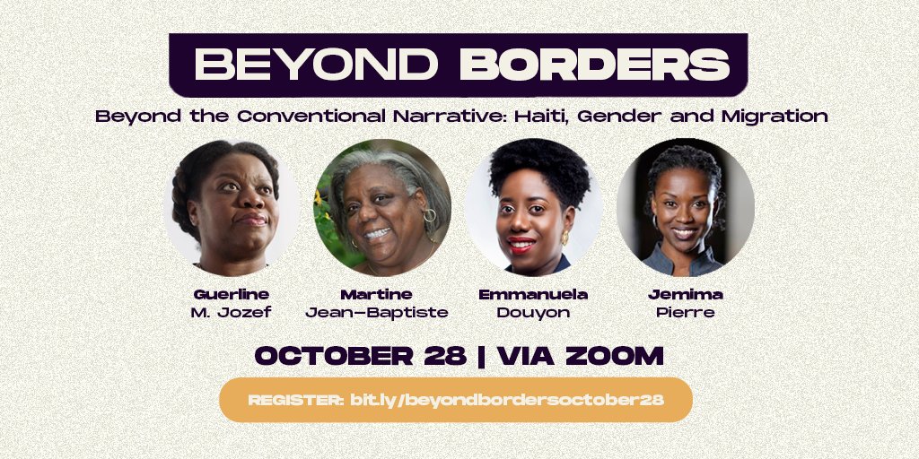 afro_resistance's tweet photo. We are almost there! Meet the panelists and register now for the next #BeyondBorders. 

Register now:
🗓️ THURSDAY, October 28
⏰ 12:00 PM (CR), 1:00 PM (COL/JM), 2:00 PM (NYC/DR) 3:00 PM
🔗 https://t.co/8AaLs1E8CD

#AfroResistance #BlackMigration https://t.co/T6ILq50bXl