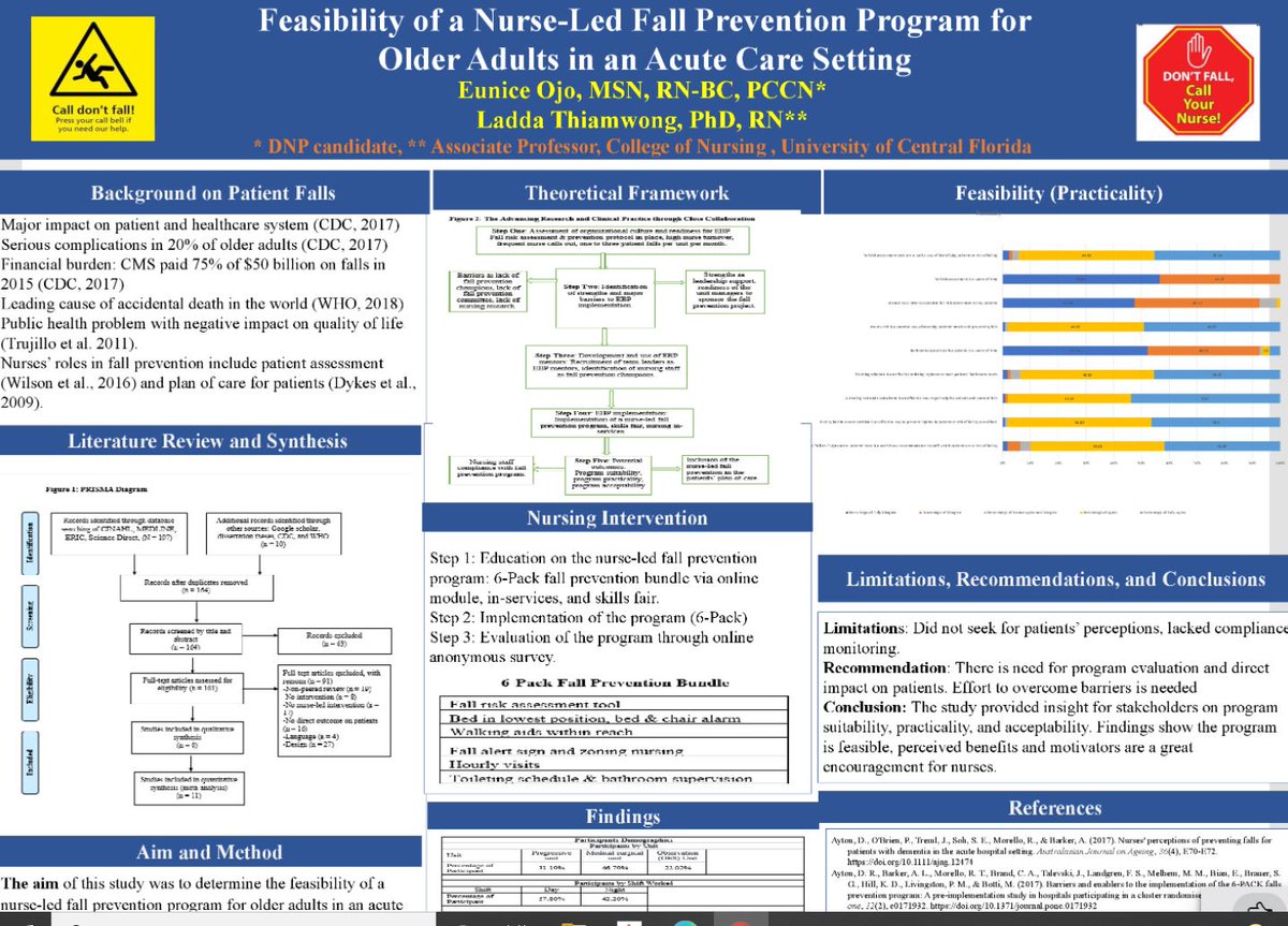 LaddaThiamwong's tweet photo. #Soproud of my DNP student (Eunice Ojo) for her quality improvement project and her presentation at the 2021 NHCGNE Virtual Leadership Conference #NHCGNE2021 @UCF_Nursing #KnightNurse #Fallsprevention #olderadults #Healthcare #Acutecare #nurse #nursedesign #DNP https://t.co/aRpVOXMzBw