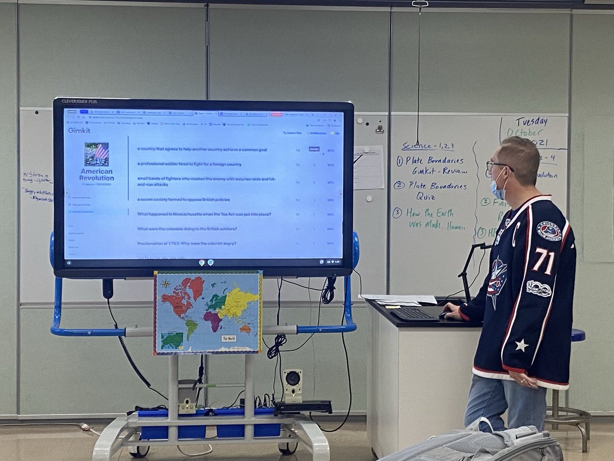 JenMPage's tweet photo. What a full/busy week so far @BV_MiddleSchool @BV_Barons! Spooky stagecraft in ELA, @eduprotocols #FastandCurious w/ @gimkit in 8th gr SS/SCI (check the gains @jcorippo), sharing #emc2learning #candybarchallenge w/ staff, #TLAP book study https://t.co/ukhhdyXQJq It’s Only Tues! https://t.co/8RvPbK7thc