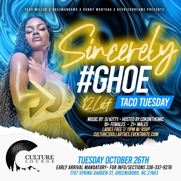 Karess__Ent's tweet photo. (2 different events) 
Tonight for all my 21+ we are at #CultureLounge 

Tonight my 18+ we are at #FREEHOE @ #One17 

#Ghoe21  going down major tonight we have events for both crowds!

#NCAT #NCCU #WSSU #UNCG #BENNETT #HBCU #GHOE #NCAT24 #ncat25 #KaressEnt https://t.co/lCwwGIvi1j