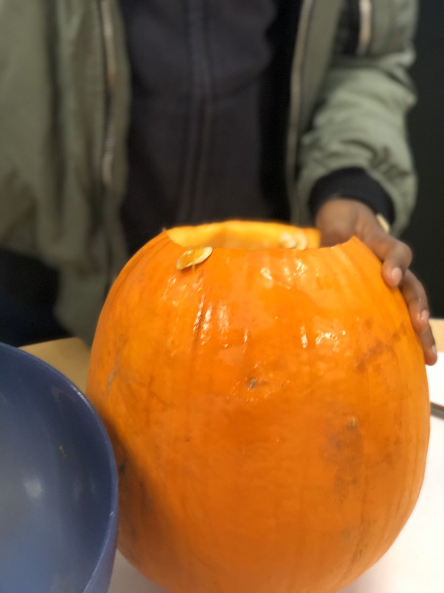mhrichard's tweet photo. Enjoying the fun of making observations about pumpkins and then turning a pumpkin into a Jack-o-lantern in our ELL class!  @olftcdsb @TCDSB https://t.co/lIbYPbYCnf