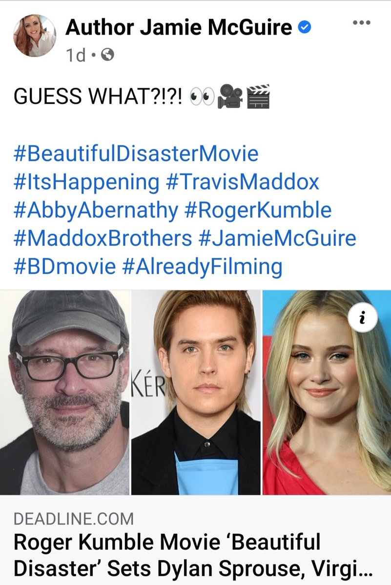 I know I've not been on in sooo long, but I'm so excited. I just heard that one of the books that brought me to Role Play, is being made into a movie.

I played Mare from Beautiful Disater and she was one of my first official book characters when I came to Twitter 8+ years ago.