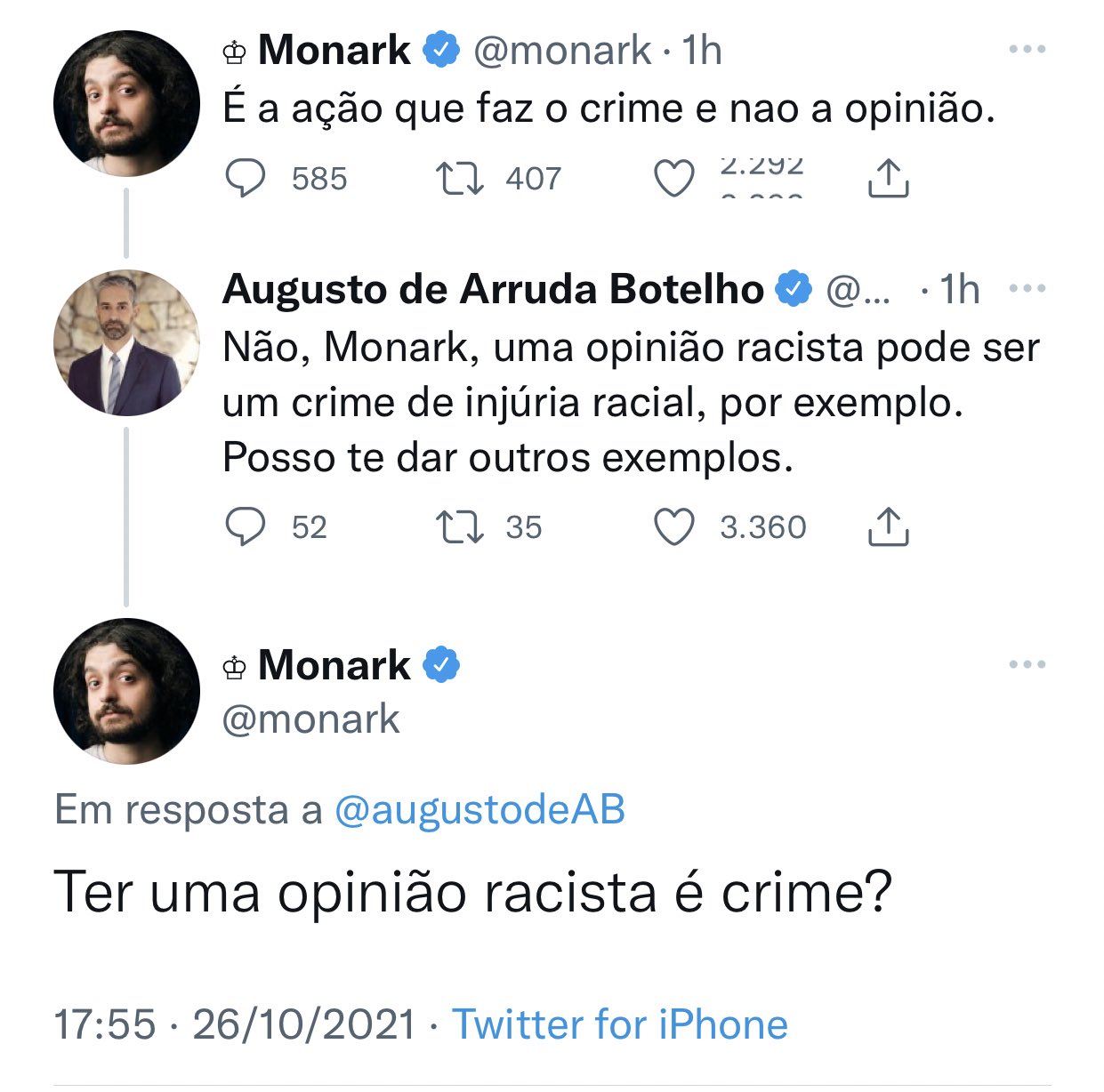 OROCHINHO PUT# COM O TWEET DO MONARK! 