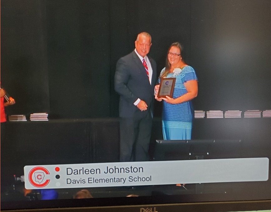 davistigers87's tweet photo. Congratulations Darlene Johnston for being recognized today as Davis's Teacher of the Year! #thedavisdifference #TOTY @CobbSchools https://t.co/AFa3HP2jj4