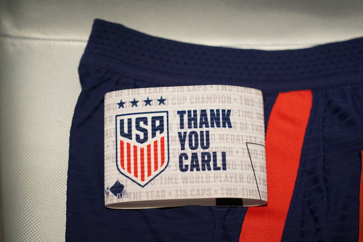 USWNT's tweet image. One last time for CL10 #ThankYouCarli