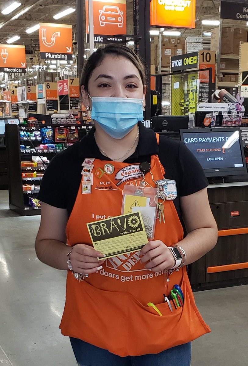 Way to go Karina for giving as one customer on the VOC said "a very positive experience" #slaughterstrong #HomeDepot #6563 #VOC
