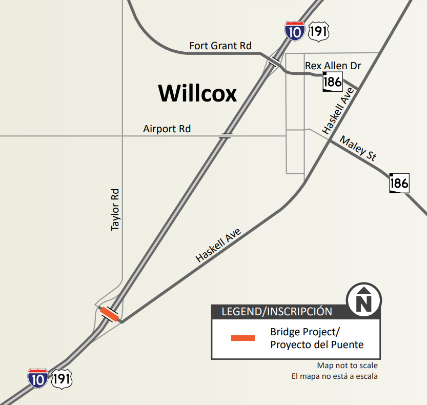 ArizonaDOT's tweet photo. GREAT NEWS! The I-10 bridge (and all ramps) at the west end of Willcox has REOPENED to traffic! (It closed in early April to replace the deck.)

Permanent striping will require lane restrictions one day in early November.

#I10 #WillcoxAz #aztraffic https://t.co/kmdV8oInGK