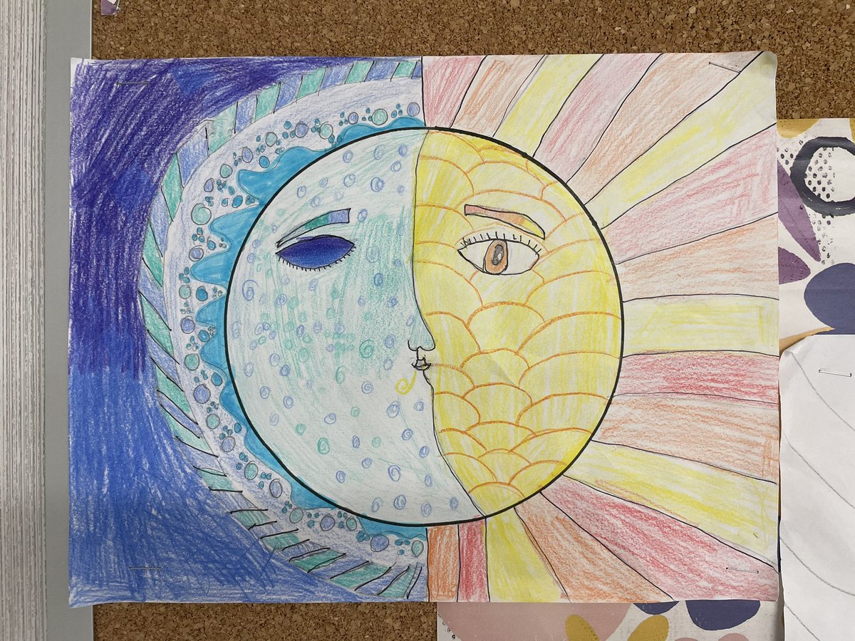 A few of our FANTASTIC sun &amp; moon art pieces! ☀️🌜Thanks <a href="/KRichardridge/">Kate Richardson</a> and <a href="/DeniseTylerr/">Denise Tyler</a> for engaging students in these wonderful pieces <a href="/SACTVDSB/">Sir Arthur Currie PS</a>