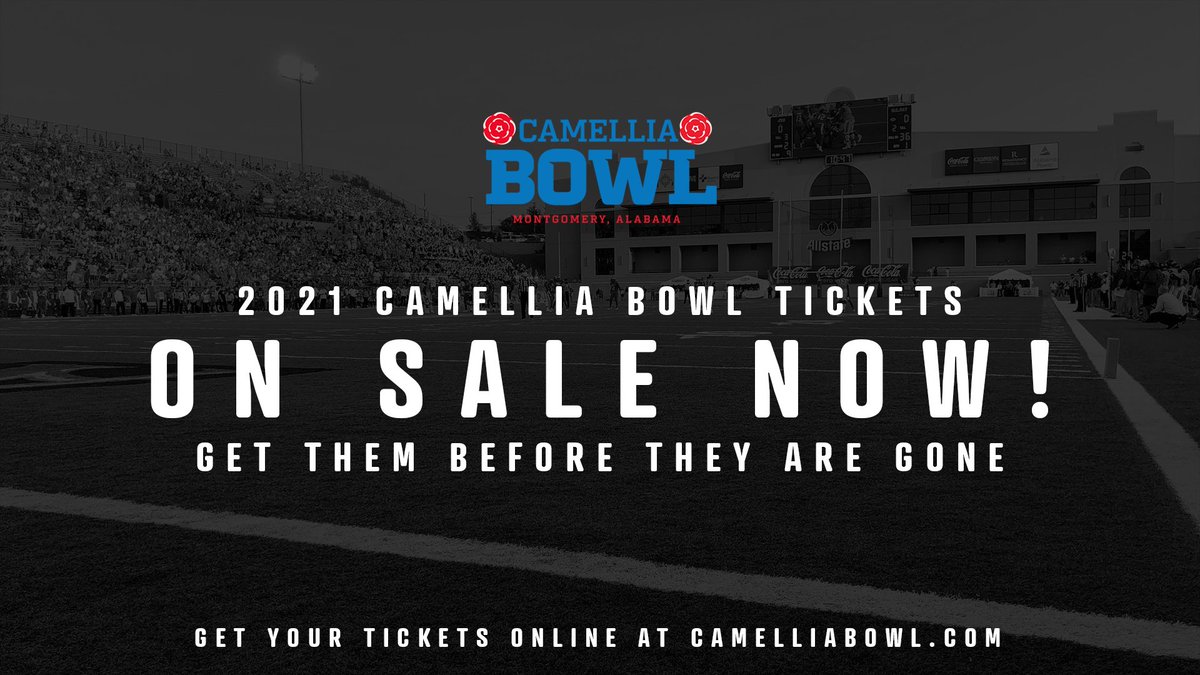 TICKETS ARE LIVE!

🎟 bit.ly/CamelliaBowl

#HistoryHappensHere
#BowlSeason