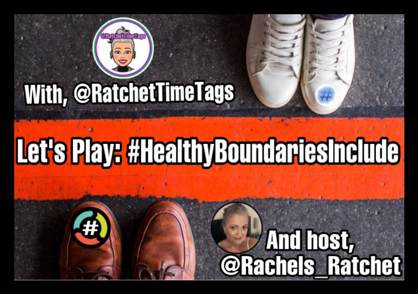 Happy Tuesday Twitter! 

Let’s talk therapy and play:

#HealthyBoundariesInclude 

with me. @Rachels_Ratchet & @RatchetTimeTags 

Right now On the always free @HashtagRoundup app powered by @TheHashtagGame