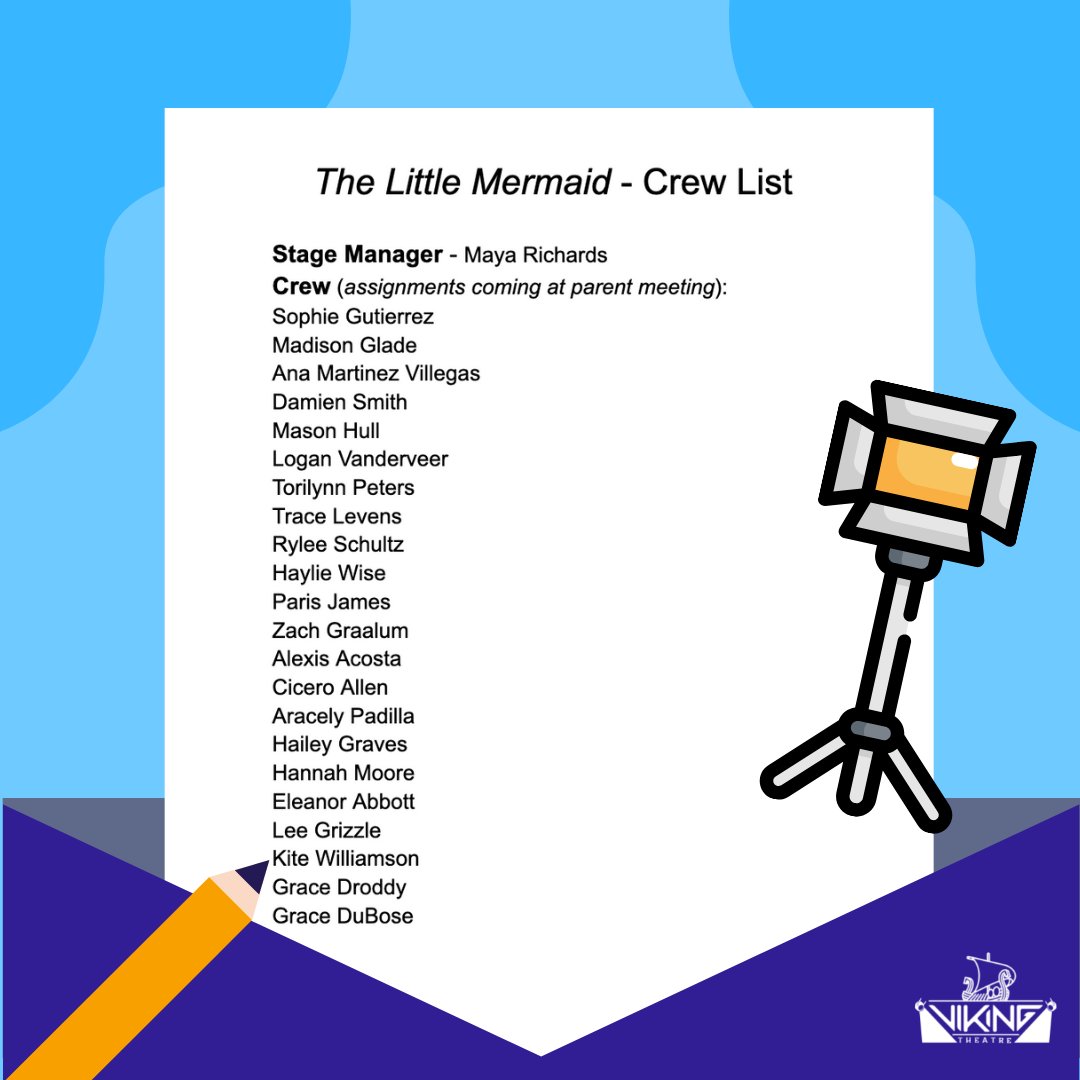 Congratulations to the cast and crew of The Little Mermaid!