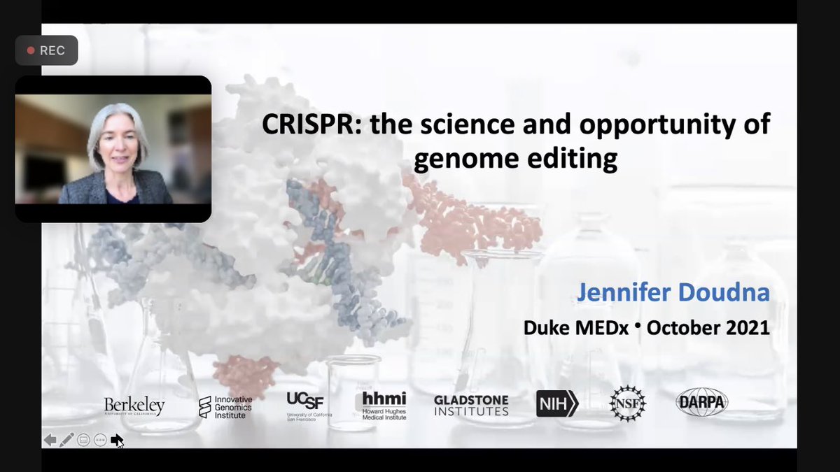 rarinke's tweet image. Today I attended the 2021 Duke MEDx Distinguished Lecture presented by Nobel Laureate Jennifer Doudna, PhD. Title: #CRISPR: Rewriting DNA and the Future of Humanity @DoudnaLab 
Looking forward to attending @WIBTexas Book club on Oct 28 about #TheCodeBreaker