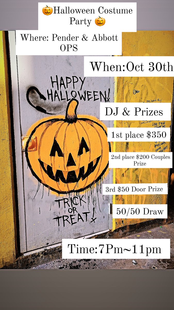 Everybody_DTES's tweet photo. Downtown Eastside Halloween Costume Party. COME Join Us !! #halloween2021 #halloweencostume #doorprizes  #Halloween #dteshalloween https://t.co/9ej5AiQVv9
