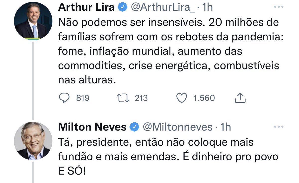 O oscar da melhor resposta vai para:
Milton Neves. Kkkk