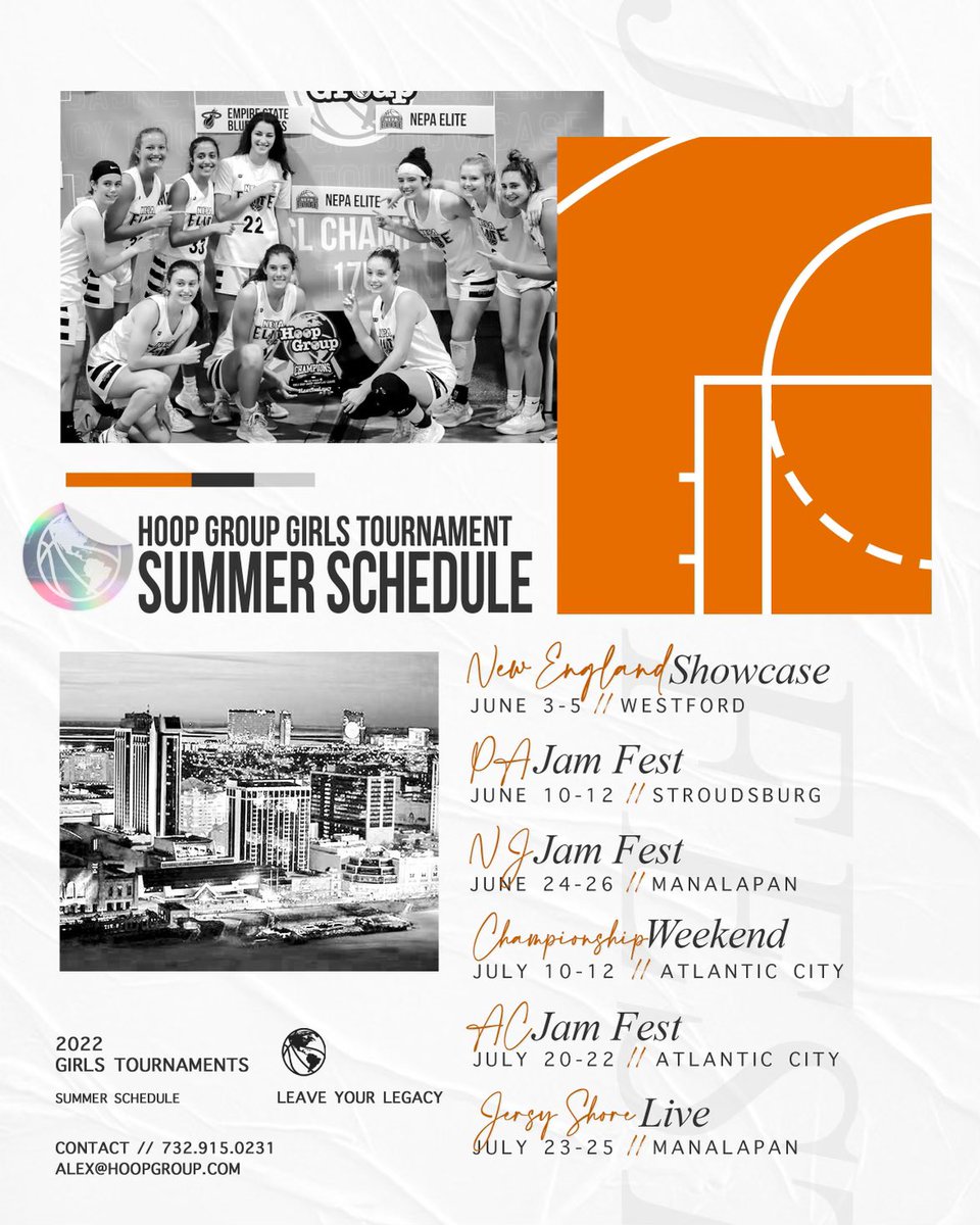 Hoop Group Girls (@hgsl_girls) on Twitter photo Introducing our 2022 Spring and Summer schedule‼️
Contact Alex@hoopgroup.com for more info đź“§
Stay tuned for some exciting HGSL news 👀 Introducing our 2022 Spring and Summer schedule‼️
Contact Alex@hoopgroup.com for more info đź“§
Stay tuned for some exciting HGSL news đź‘€