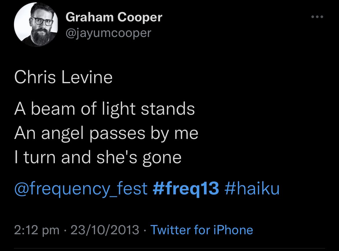 jayumcooper's tweet photo. A sample of my #freq13 tragic prose #freq10years https://t.co/gEkLaS4MjD