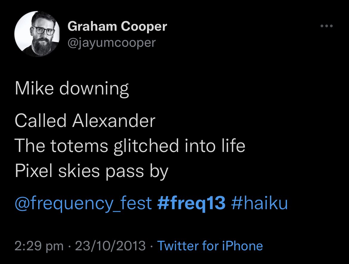 jayumcooper's tweet photo. A sample of my #freq13 tragic prose #freq10years https://t.co/gEkLaS4MjD
