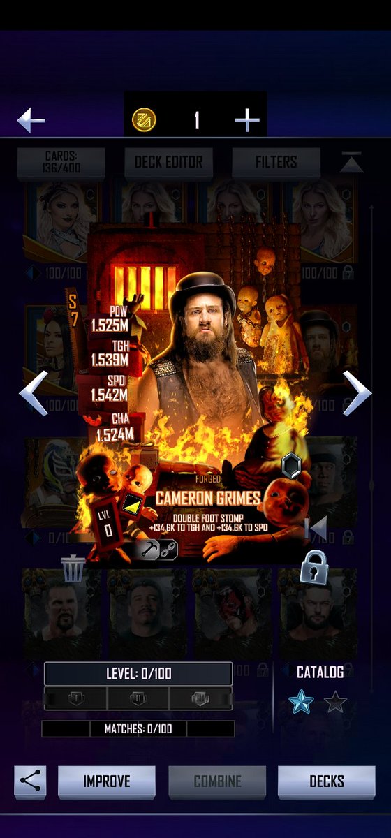 Johnny11119's tweet photo. My second Forged Halloween card. I got it in Bronze pack. @Noology15 @FauxRenay @FUNKYT0WN49 @BrokenWWESC @tiggertastic_ https://t.co/pvCZw7Da97