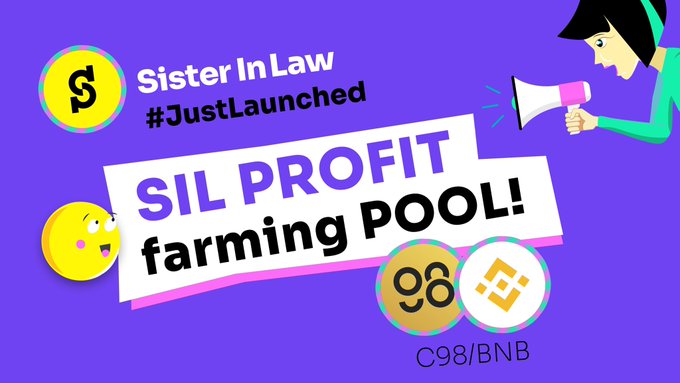 On PancakeSwap, $SIL will support the C98/BNB trading pair.  @coin98_wallet @coin98_finance @coin98_labs @coin98_exchange
The C98/BNB Yield pool will open on Mon Oct 11 13:00 PM UTC

🤩Join the mining now:sil.finance/vault
#DeFi #YieldFarming2 #YieldFarming #LP #Mining #C98
