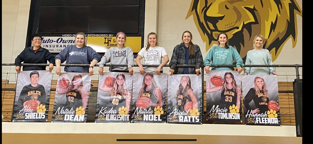 LadyLionsWBB's tweet photo. Senior banners are up! https://t.co/6aduBdiOa4