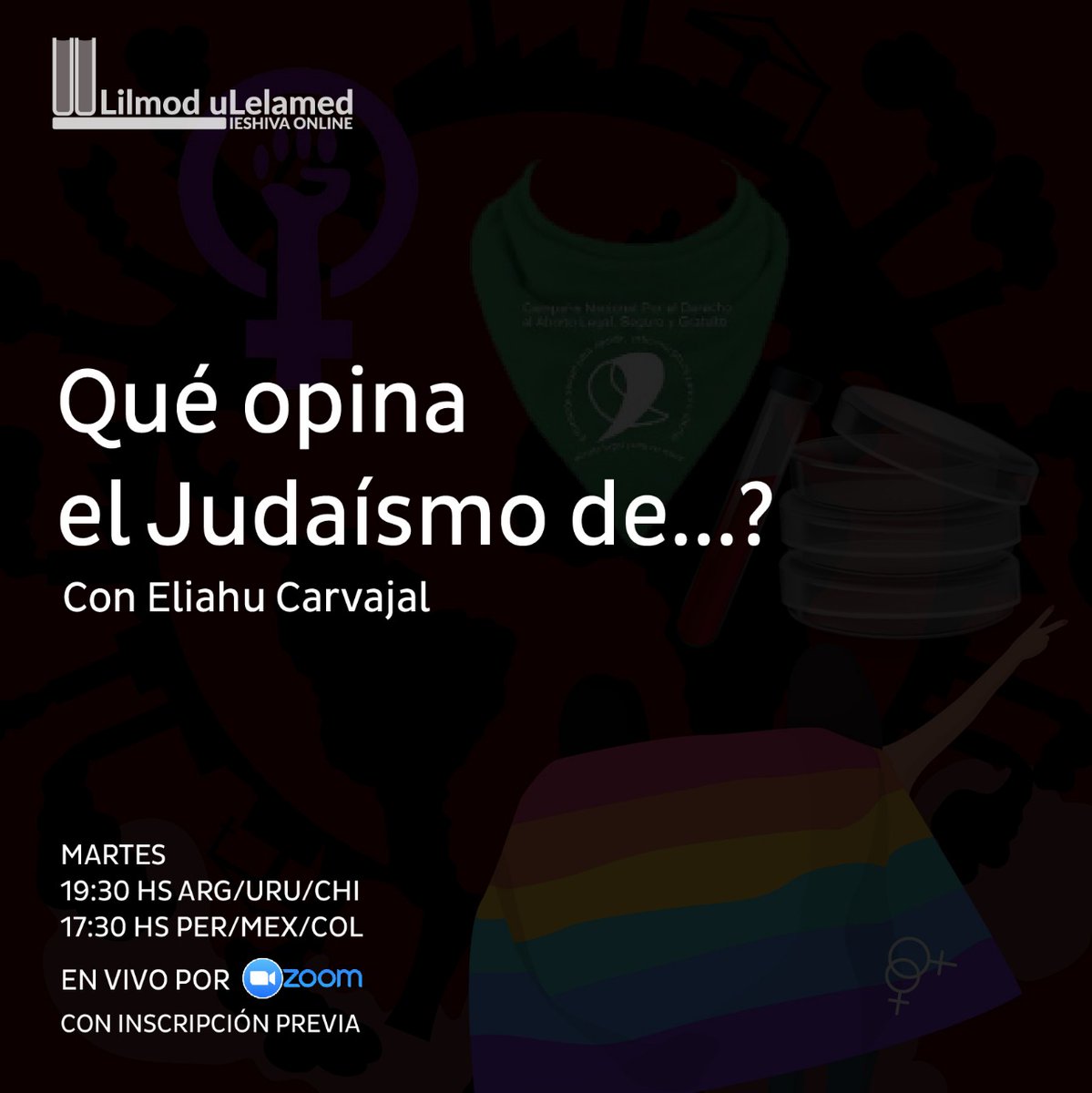 lilmod_ulelamed's tweet photo. QUÉ OPINA EL JUDAÍSMO DE...❓ El MARTES 02/11, arranca un nuevo espacio para seguir aprendiendo mientras debatimos las diversas posturas con respeto a temas importantes de la agenda actual.

Lxs esperamos 19:30 hs junto a #EliahuCarvajal 👉 Inscribite en: https://t.co/NJ2hFLp2oy https://t.co/qTibmijSVf