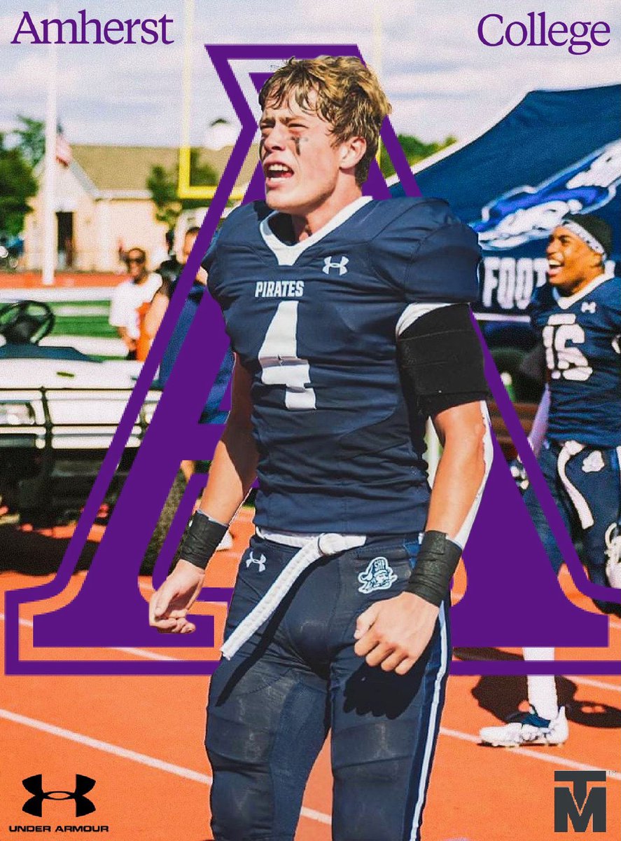 KevinAgnew20's tweet photo. Very proud to announce my commitment to the admissions process at Amherst! Thank you to all of my friends, family, and coaches who have helped me throughout! @CoachEJMills @Coach_Bussard @coachmcthompson @AmherstCollFB https://t.co/2iS7REAvOn