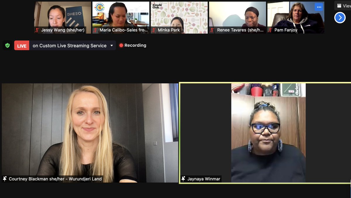 Great job by our Chief Marketing Officer, <a href="/courtnyblackman/">Courtney Blackman</a> who MCed the mindset.world track at yesterday's @sheeo_world Australian Summit!

There she is with Indigenous entrepreneur, Jaynaya Winmar during the thoughts and reflections session.