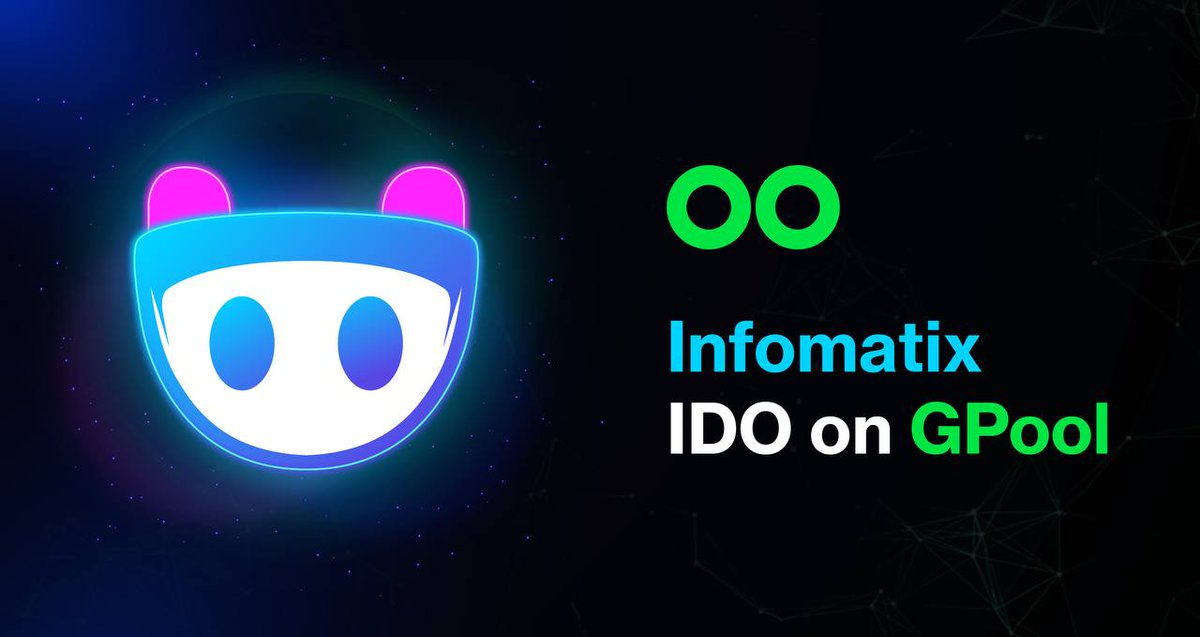 gpoolofficial's tweet image. Whitelisting for @Infomatix_io is officially OPEN!

Bringing you the world’s most ambitious data collection project🚀📀

Apply for whitelisting below:👇 
gpool.app/pool/infomatix