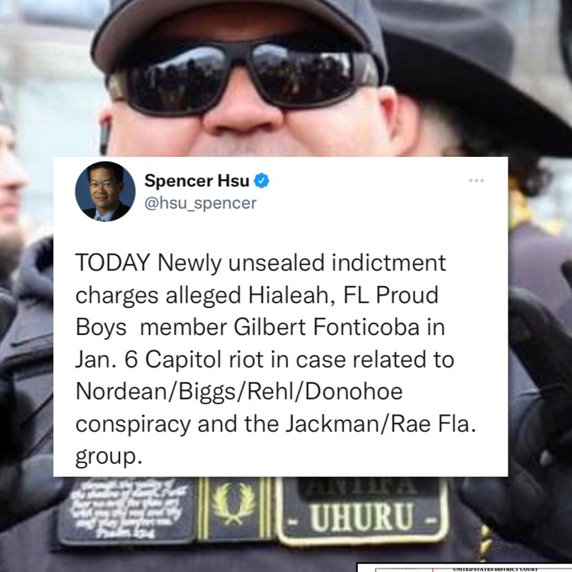 MIAagainstFash's tweet photo. BREAKING: Six count indictment unsealed for Hialeah Proud Boy and Miami school board menace Gilbert Fonticoba for participation in Jan 6 insurrection.
We will certainly be enjoying this one. Read below for more. ☕️🌴💜💃🏽🕺🏼 https://t.co/Lz7L8yoEj6