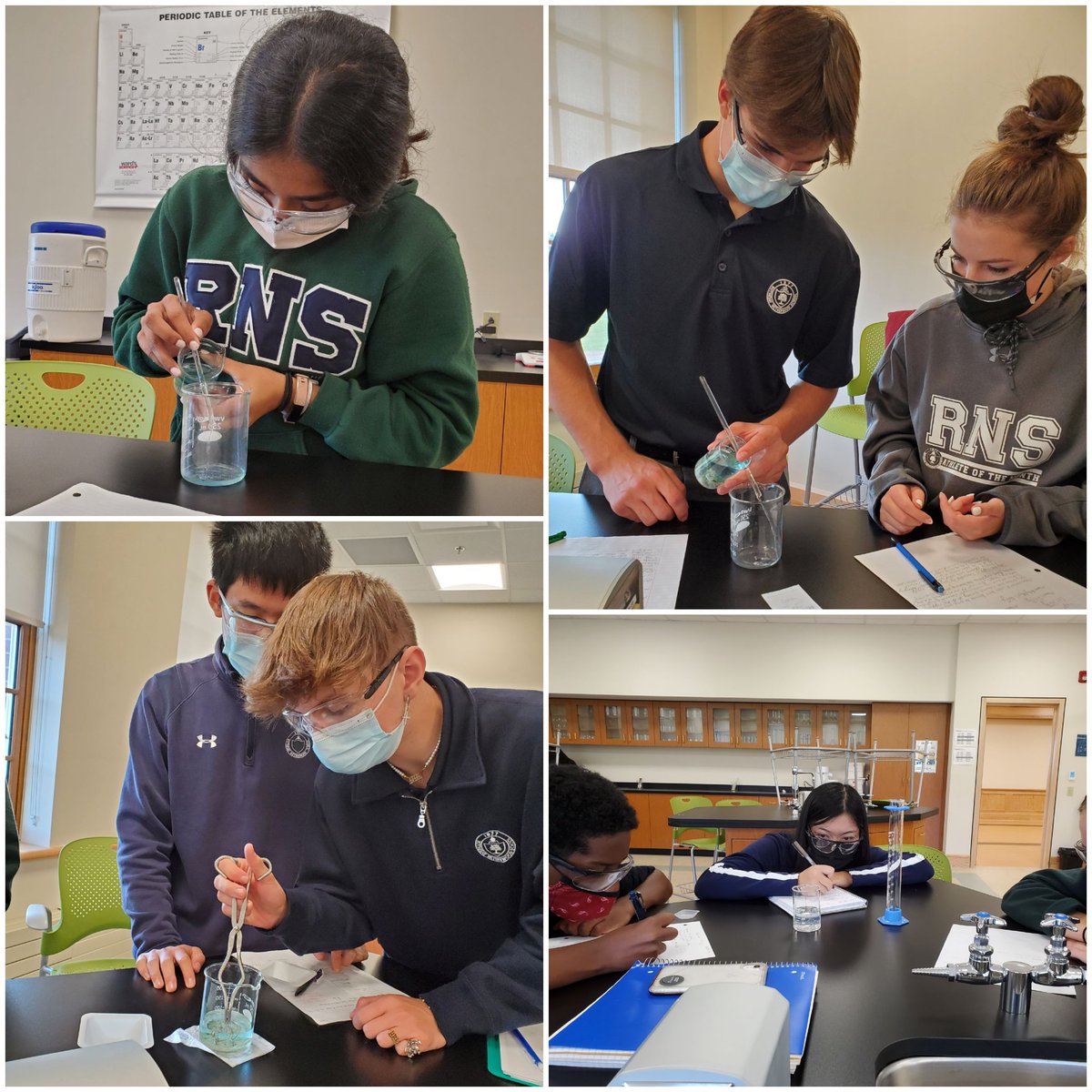 JillMcCarville's tweet photo. IB Chemistry students growing silver on copper wire. #ScienceHall @RNS1877 https://t.co/X8h35A0uH2