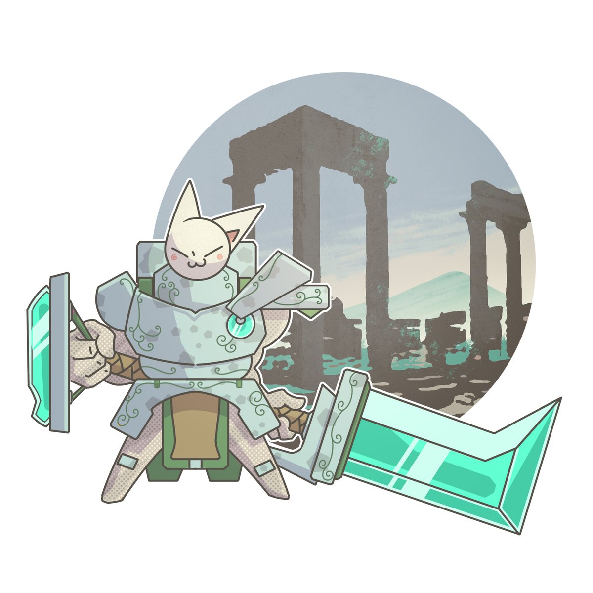ShiftyCatProd's tweet photo. Crystal Sword Bro

-

His crystal weapons are strong, but very weak. Thankfully, he is a cook and never has to use his sword in battle. 

-

Design by @CatBoyMiller

#characterdesign #illustration #artistoftwitter #halloween https://t.co/3t5kSm29Qj