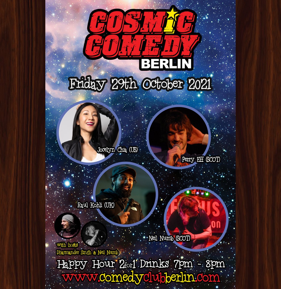 CosmicComedyBLN's tweet photo. Cosmic Comedy Club Berlin : Showcase @ Kookaburra
Friday 29th October 2021
#Cosmiccomedy, #Berlinactivities, #Comedyinenglish, #thingstodoinberlin, #Berlin, #comedyberlin, #ComedyinBerlin, #liveinberlin, #berlinlive, #BerlinComedy, #Berlinevents, #Bestofberlin, #eventsinberlin, https://t.co/lULyiRdFnI